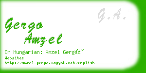 gergo amzel business card